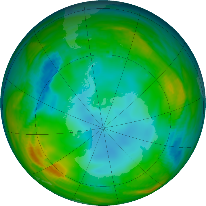 Antarctic ozone map for 06 June 1979
